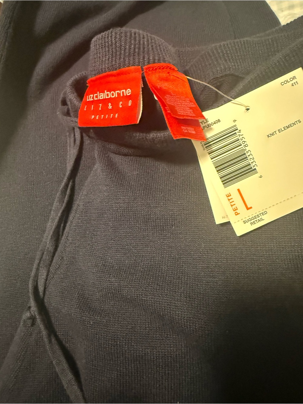 NWT Liz Claiborne- LizSport Cotton Knit Pants - PL - Picture 7 of 7